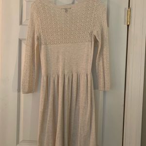 American eagle cream sweater dress